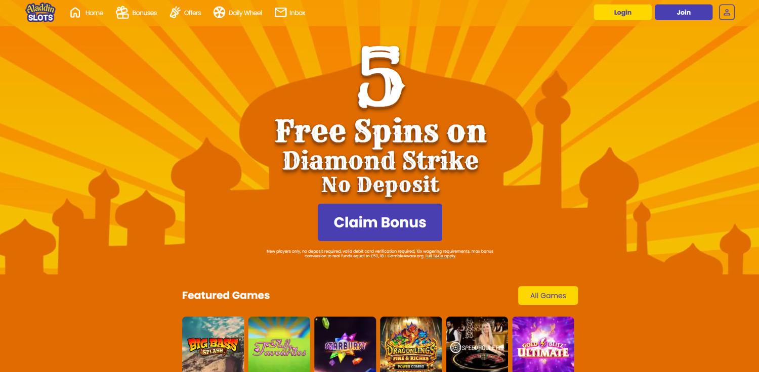 alladin slots homepage
