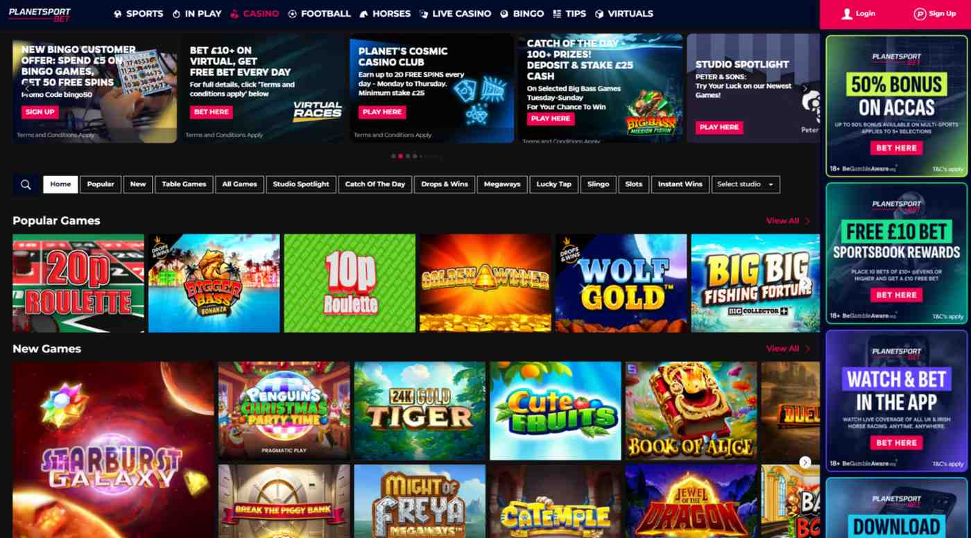 planetsportbet hopmepage