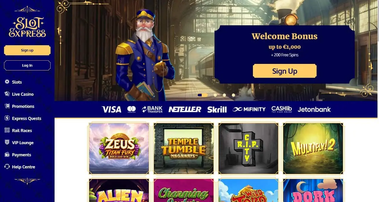 SlotExpress casino homepage