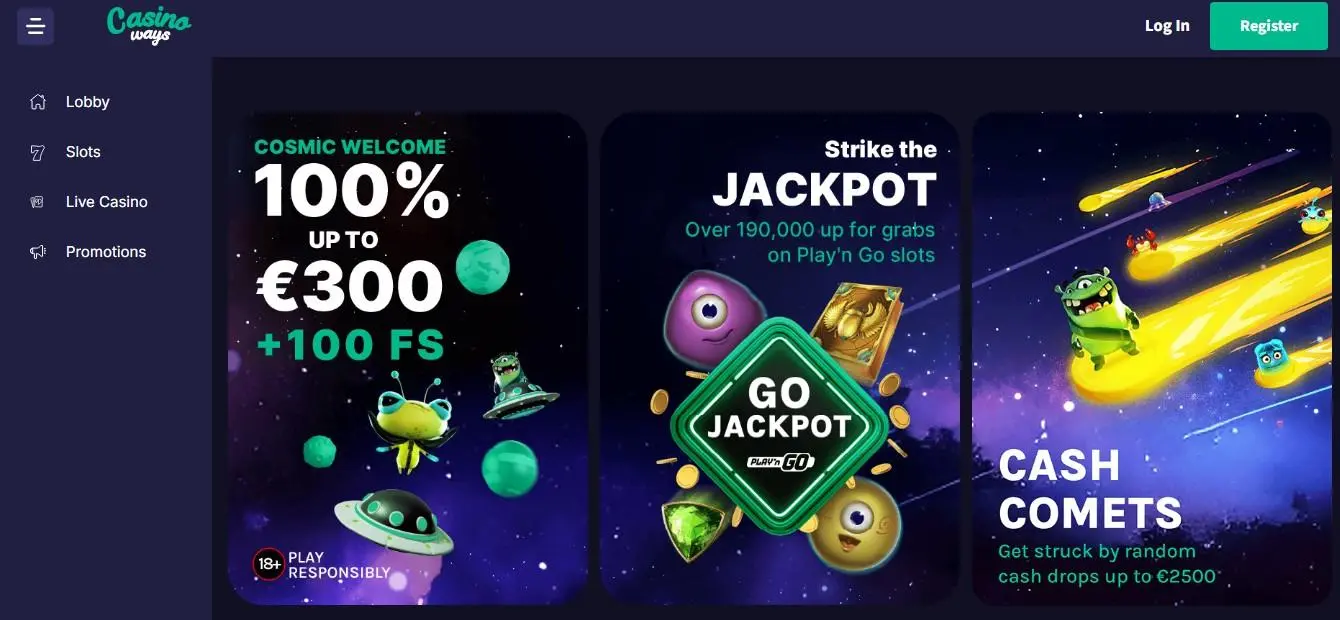 CasinoWays homepage