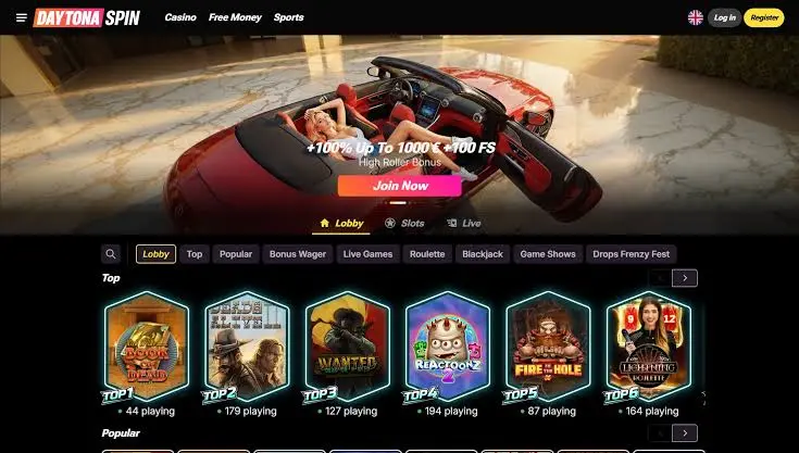 Daytona Spin homepage
