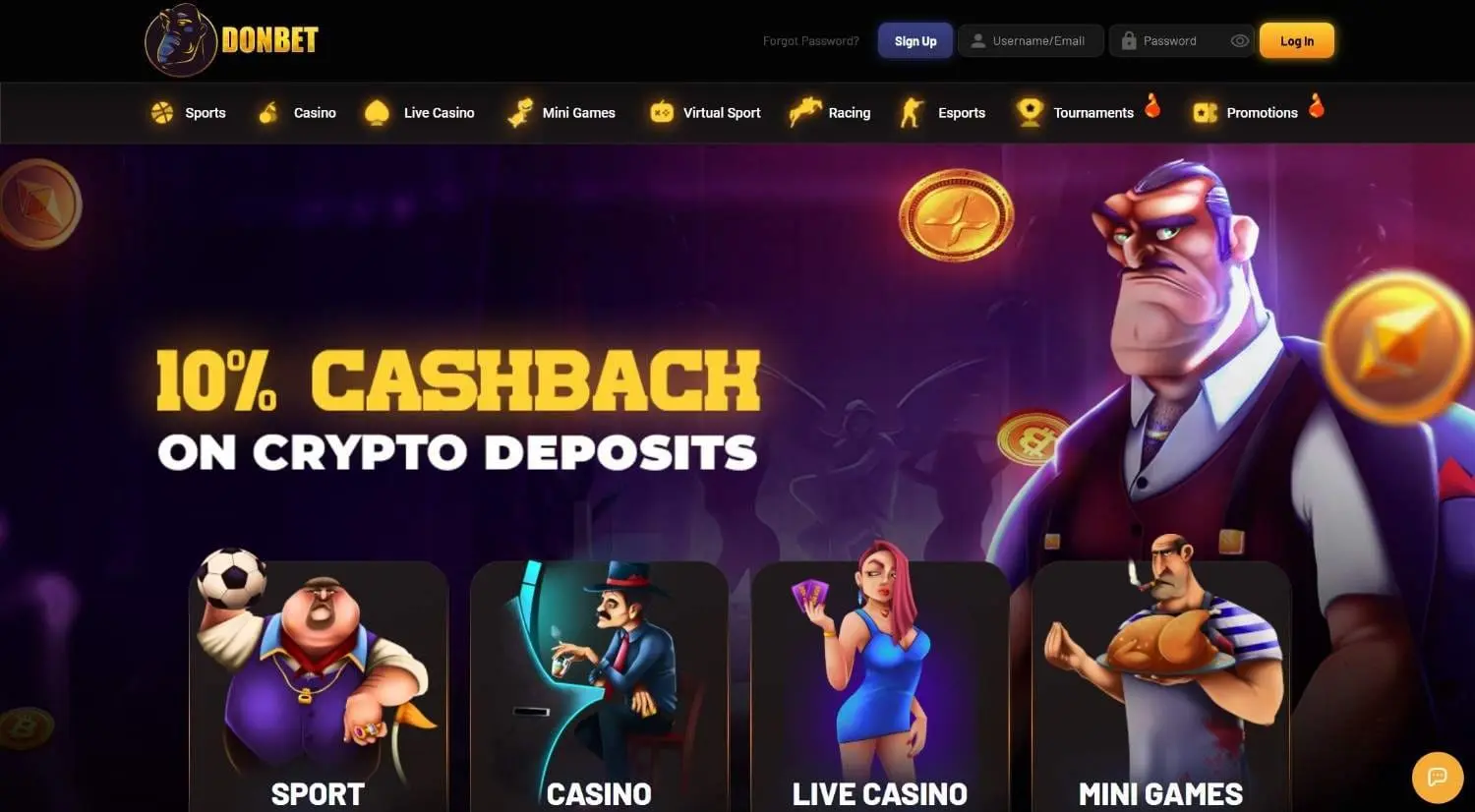 Donbet homepage